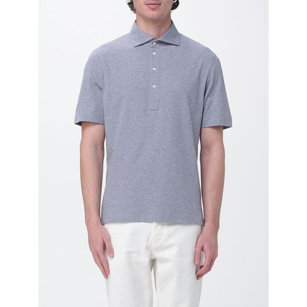 Brunello Cucinelli Polo Shirt Men Grey